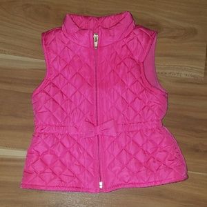 Old Navy quilted vest with bow - pink 18-24 months